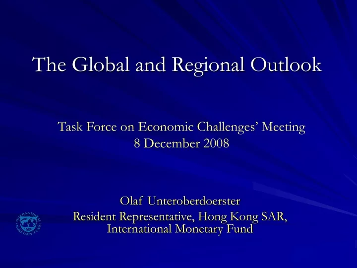 the global and regional outlook