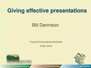 Giving effective presentations