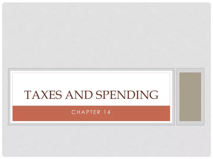 taxes and spending