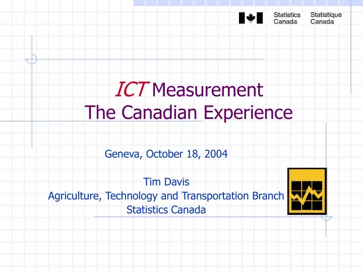 ict measurement the canadian experience