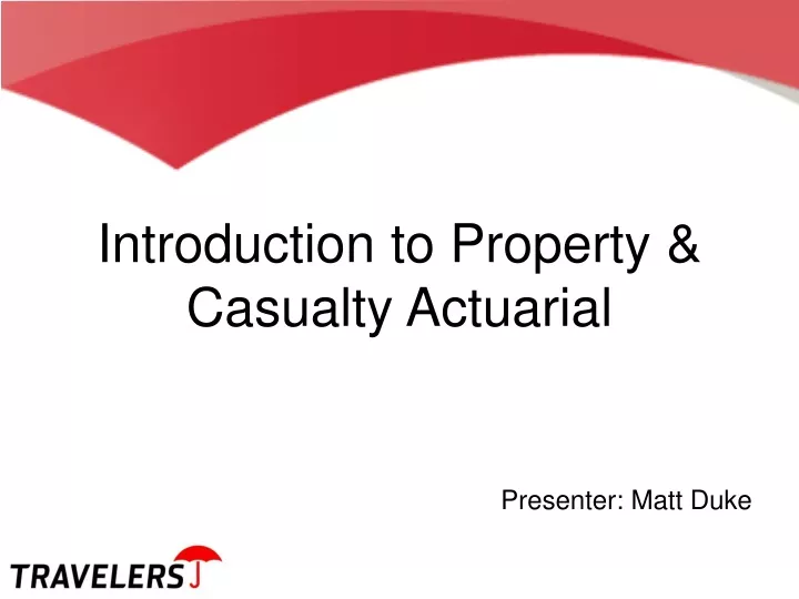 introduction to property casualty actuarial