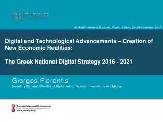Giorgos Florentis Secretary General, Ministry of Digital Policy, Telecommunications and Media .