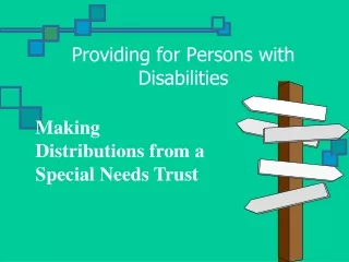 Providing for Persons with Disabilities