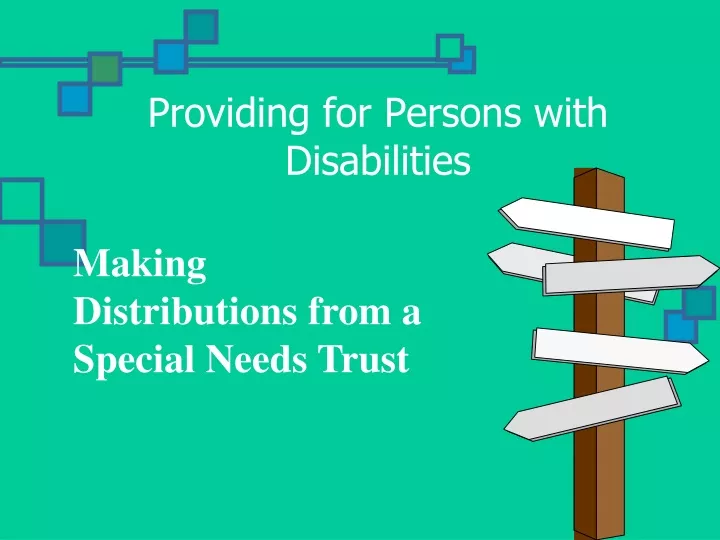 providing for persons with disabilities