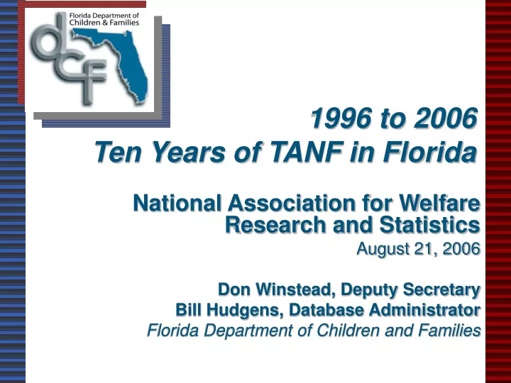 1996 to 2006 ten years of tanf in florida