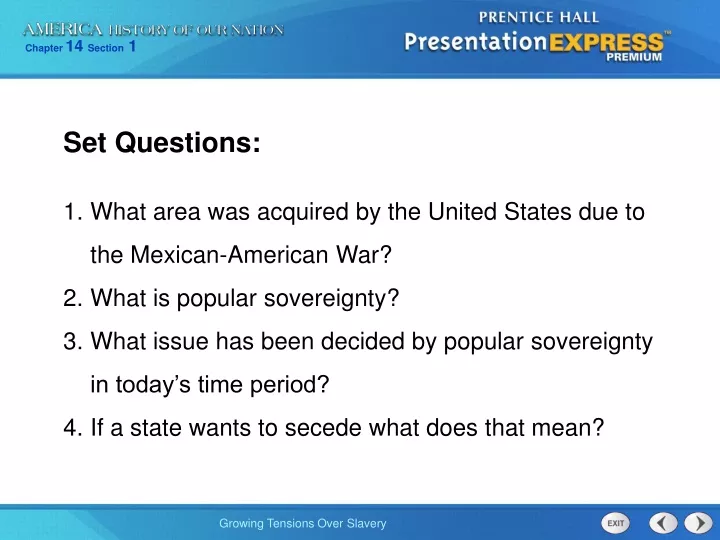 set questions what area was acquired