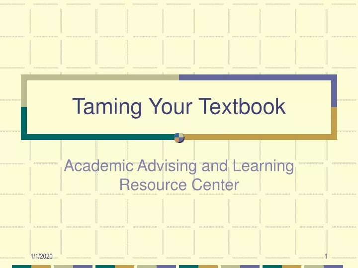 taming your textbook