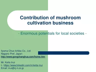 Contribution of mushroom cultivation business