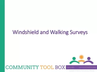 Windshield and Walking Surveys