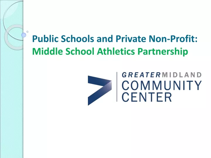 public schools and private non profit middle school athletics partnership