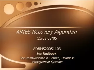 ARIES Recovery Algorithm