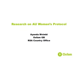 Research on AU Women’s Protocol