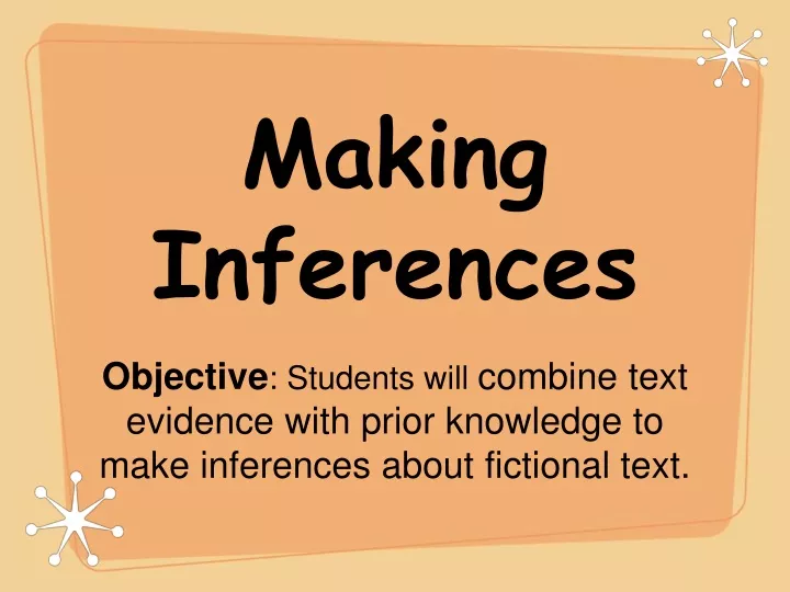 making inferences