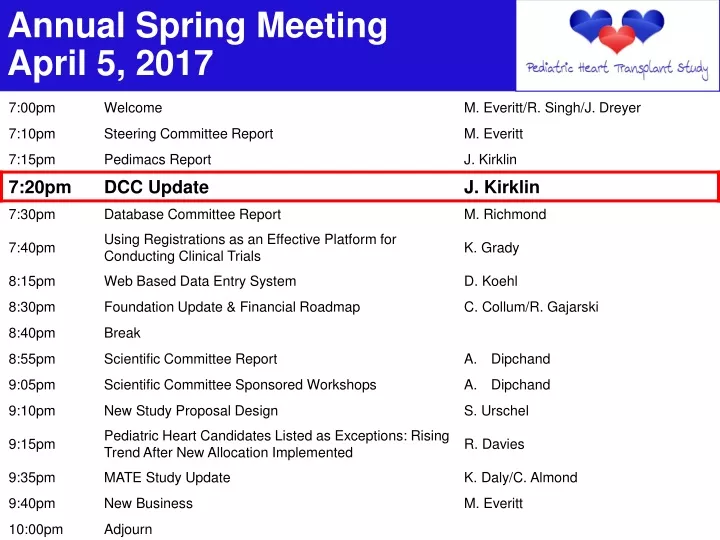 annual spring meeting april 5 2017