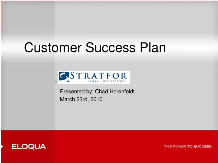 customer success plan