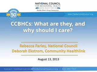 CCBHCs: What are they, and why should I care?