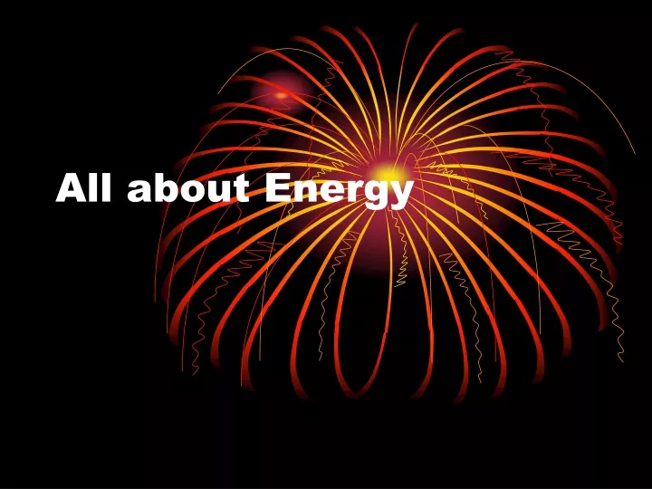 all about energy