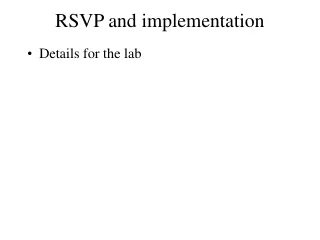 RSVP and implementation