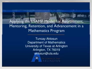 Tuncay Aktosun  Department of Mathematics  University of Texas at Arlington  Arlington, TX 76019