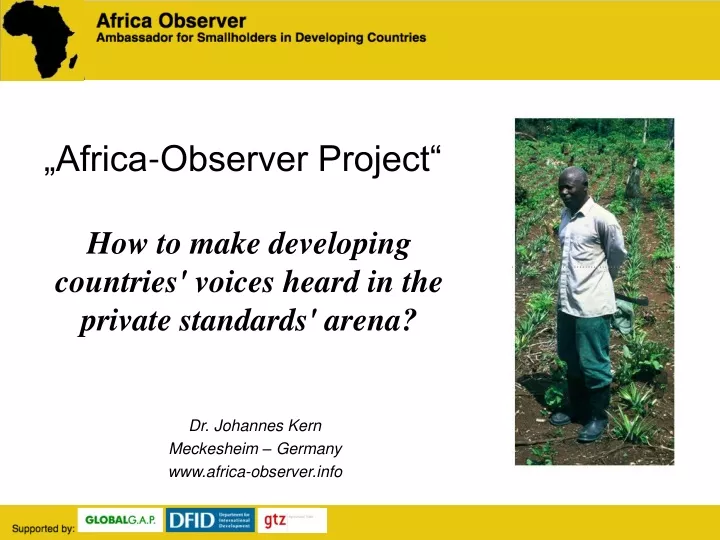 africa observer project