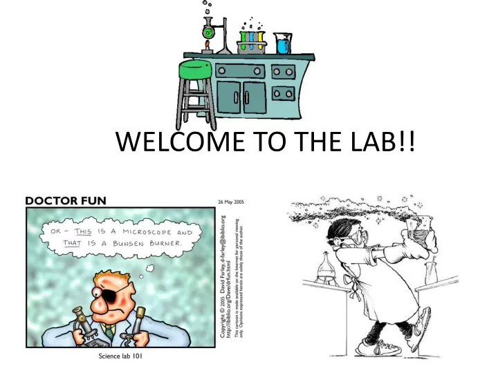 welcome to the lab