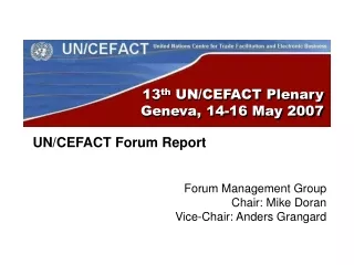 13 th  UN/CEFACT Plenary  Geneva, 14-16 May 2007