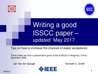 Writing a good ISSCC paper – updated  May 2017