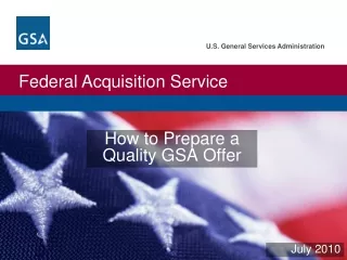 How to Prepare a  Quality GSA Offer