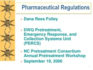Pharmaceutical Regulations