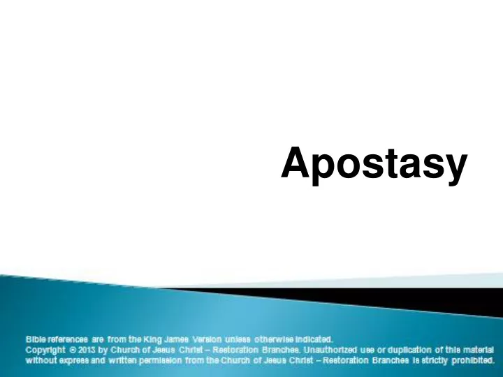 apostasy