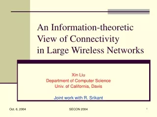 An Information-theoretic View of Connectivity  in Large Wireless Networks