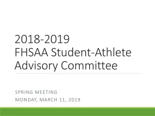 2018-2019  FHSAA Student-Athlete Advisory Committee