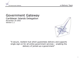 Government Gateway Caribbean Islands Delegation November 20 2002 Version 1.1