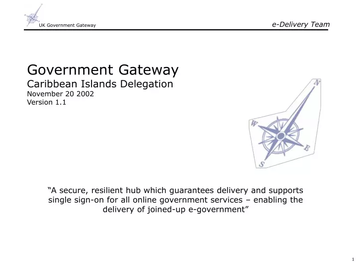 government gateway caribbean islands delegation