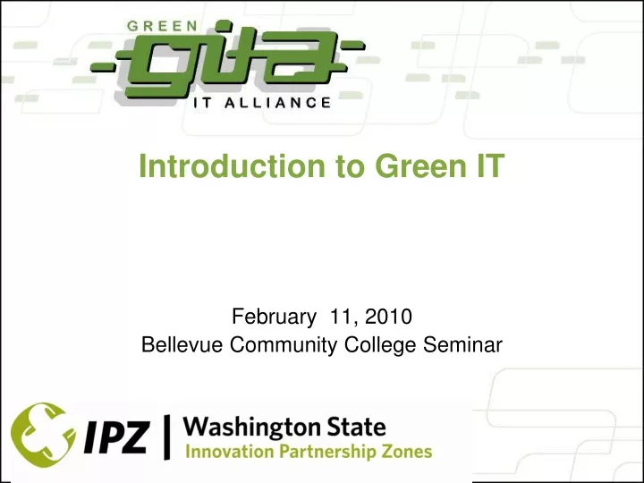 introduction to green it