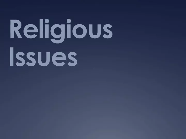 religious issues