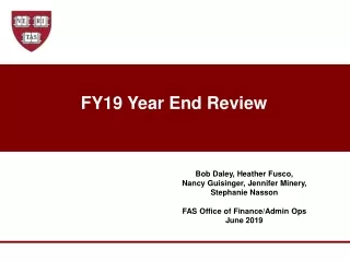 FY19 Year End Review