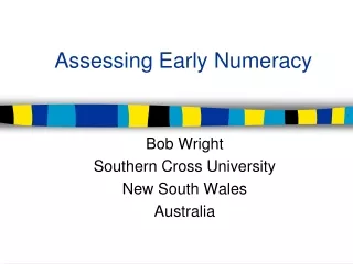 Assessing Early Numeracy