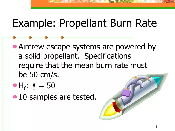 example propellant burn rate
