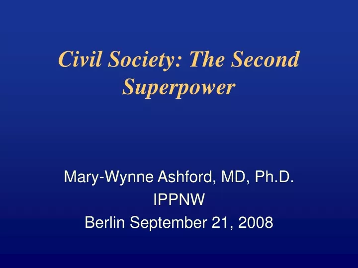 civil society the second superpower