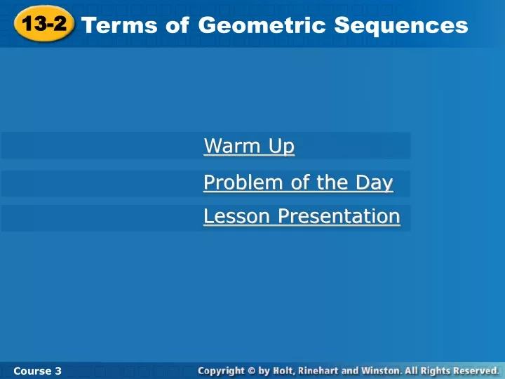 terms of geometric sequences