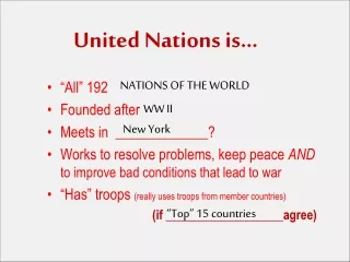 United Nations is…