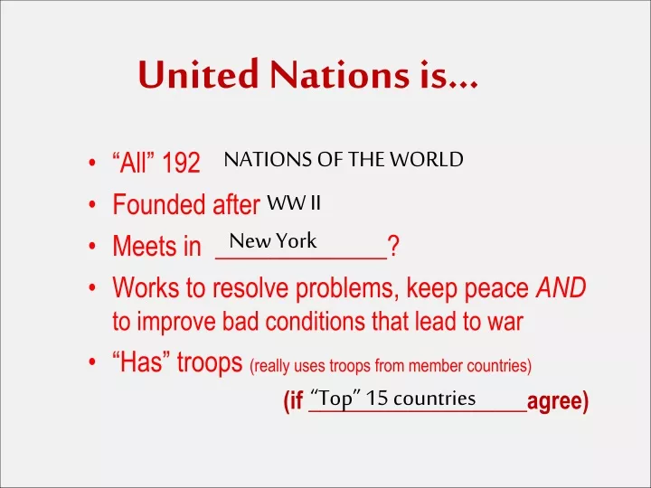 united nations is