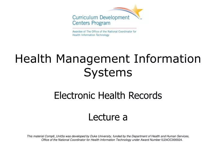 health management information systems