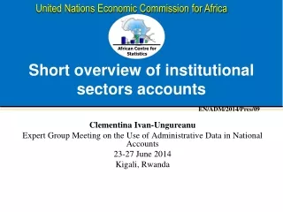 Short overview of institutional sectors accounts