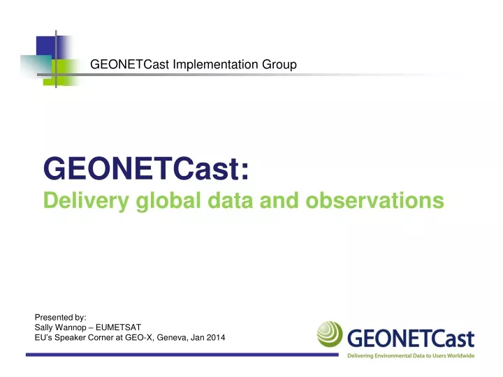 geonetcast implementation group