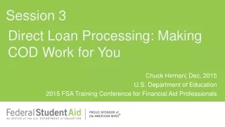 Direct Loan Processing: Making COD Work for You