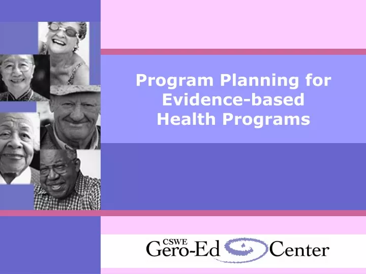 program planning for evidence based health