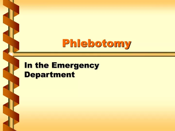 phlebotomy