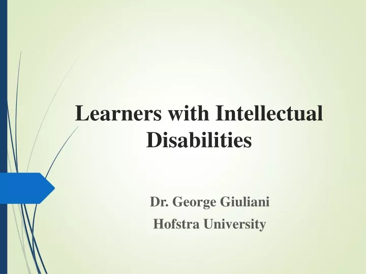 learners with intellectual disabilities